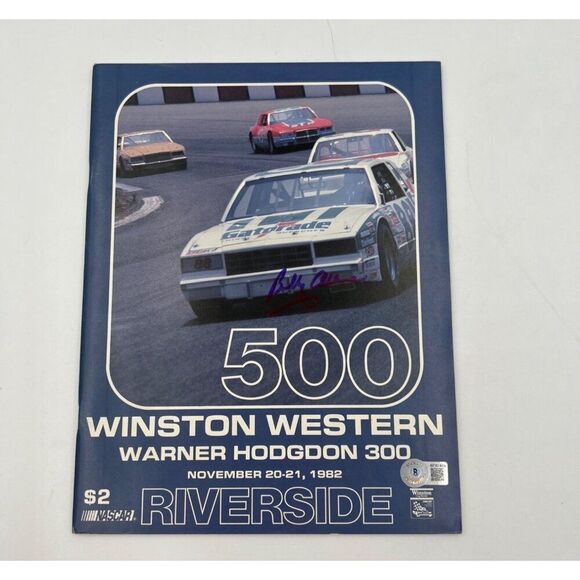 Bobby Allison Signed Vintage Program 1982 Winston Western 500 Racing  Beckett - Picture 1 of 4